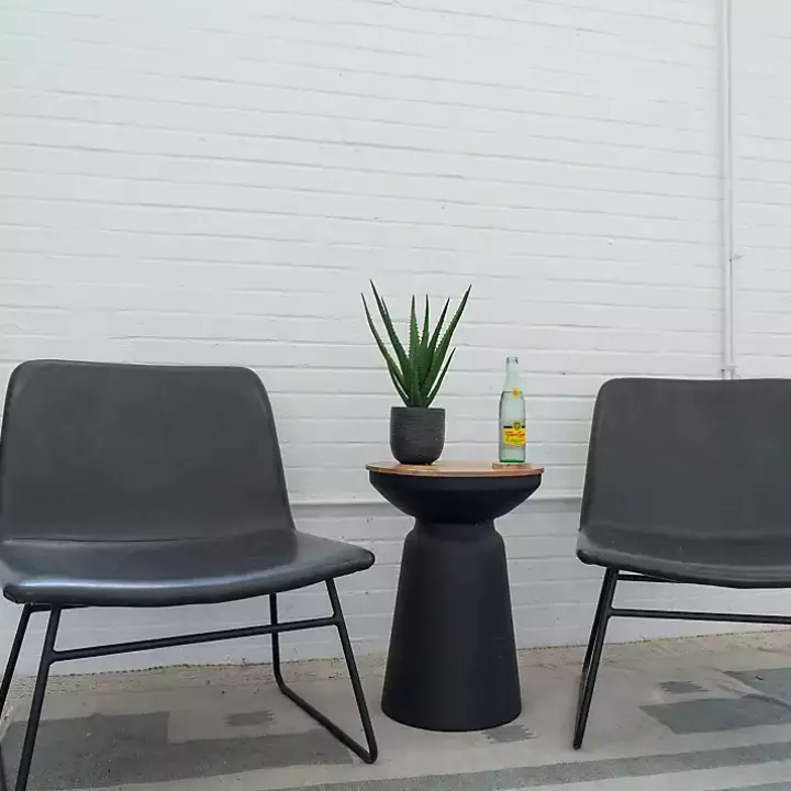 Agave Arrangement in Black Decorative Pot