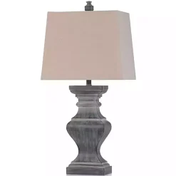 Aged Black Candlestick Base Table Lamp, 33 in.
