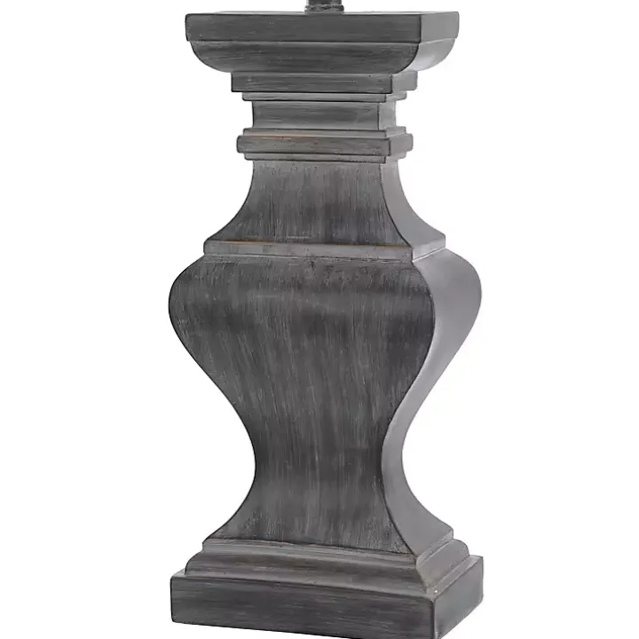 Aged Black Candlestick Base Table Lamp, 33 in.