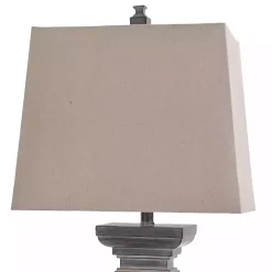 Aged Black Candlestick Base Table Lamp, 33 in.