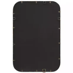 Aged Bronze Hammered Metal Wall Mirror