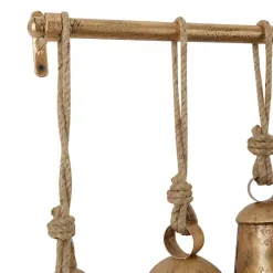 Aged Gold Triangle Bells Wall Plaque