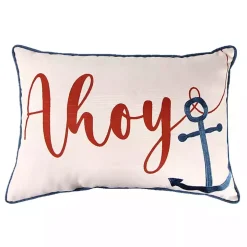 Ahoy Anchor Lumbar Pillow
