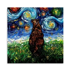 Aja Trier Tortoiseshell Starry Night Canvas Print