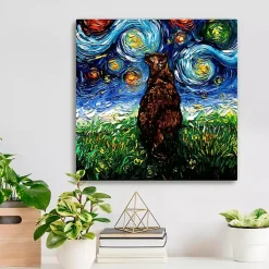 Aja Trier Tortoiseshell Starry Night Canvas Print