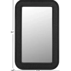 Alessa Black Rectangular Wall Mirror