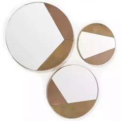 Alexander Round Metal Wall Mirrors, Set of 3