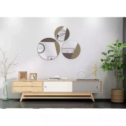 Alexander Round Metal Wall Mirrors, Set of 3