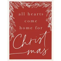 All Hearts Come Home for Christmas Wall Plaque