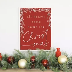 All Hearts Come Home for Christmas Wall Plaque