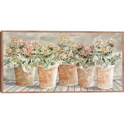 All in a Row Framed Canvas Art Print