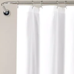 Allison White Ruffle Shower Curtain