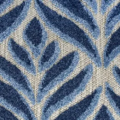 Aloha Blue Botanical Indoor/Outdoor Rug, 5x7