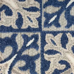 Aloha Blue Geometric Indoor/Outdoor Area Rug, 5x7