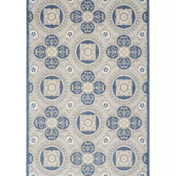 Aloha Blue Medallion Indoor/Outdoor Area Rug, 5x7