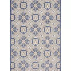 Aloha Blue Medallion Indoor/Outdoor Area Rug, 9x12