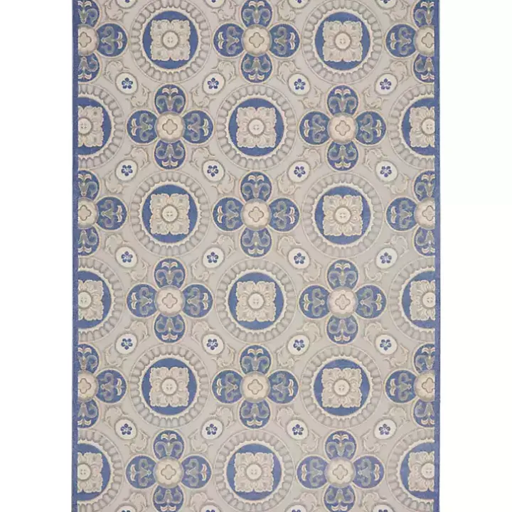 Aloha Blue Medallion Indoor/Outdoor Area Rug, 9x12