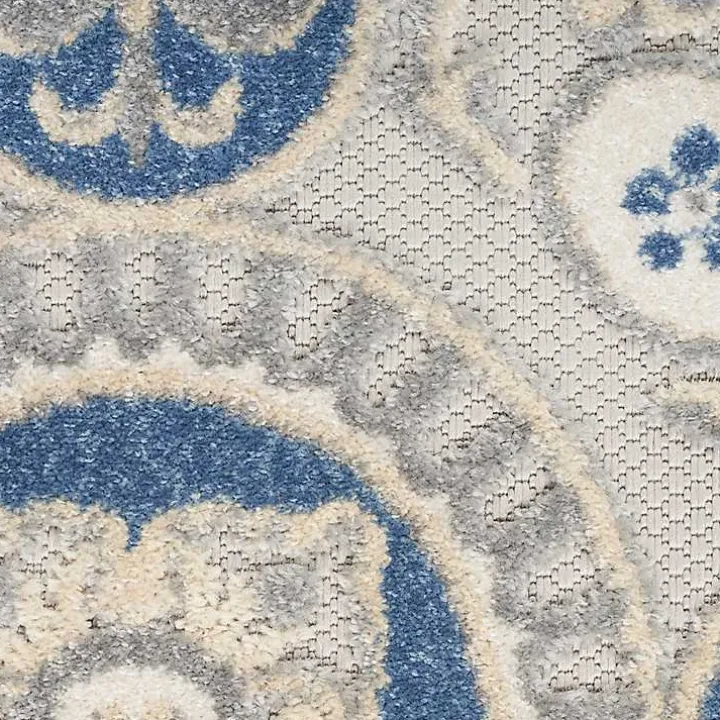 Aloha Blue Medallion Indoor/Outdoor Area Rug, 9x12