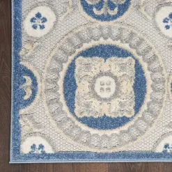 Aloha Blue Medallion Indoor/Outdoor Area Rug, 9x12