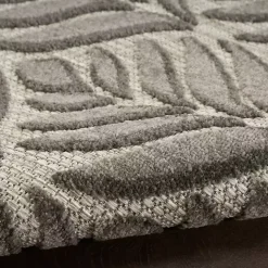 Aloha Gray Botanical Indoor/Outdoor Rug, 5x7