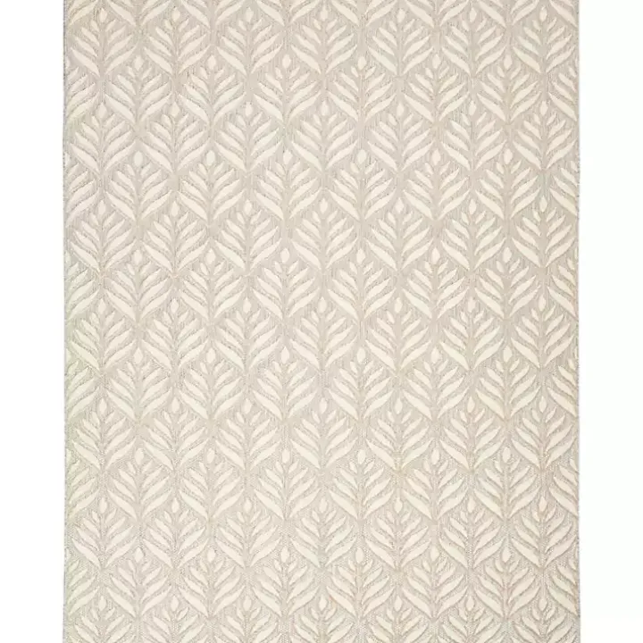 Aloha Ivory Botanical Indoor/Outdoor Area Rug, 6x9