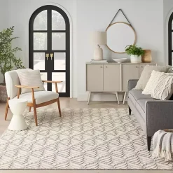 Aloha Ivory Botanical Indoor/Outdoor Area Rug, 6x9