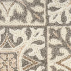 Aloha Ivory Geometric Indoor/Outdoor Area Rug, 3x5