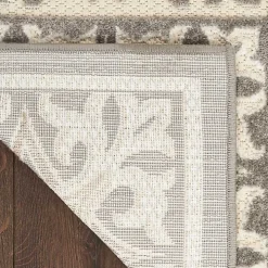 Aloha Ivory Geometric Indoor/Outdoor Area Rug, 6x9