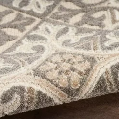 Aloha Ivory Geometric Indoor/Outdoor Area Rug, 6x9