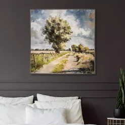 Along A Country Trail Framed Canvas Art Print