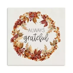 Always Grateful Wreath Canvas Art Print