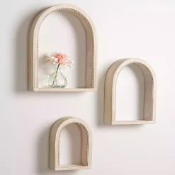 Amalie Beaded Arch Shelves, Set of 3