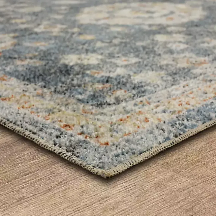 Amanda Anthracite Washable Area Rug, 9x6