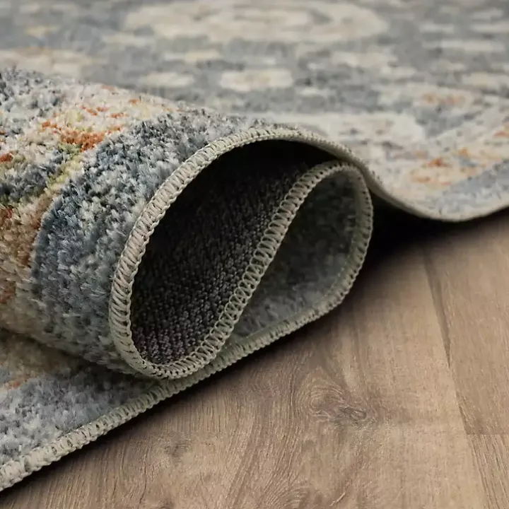 Amanda Anthracite Washable Area Rug, 9x6