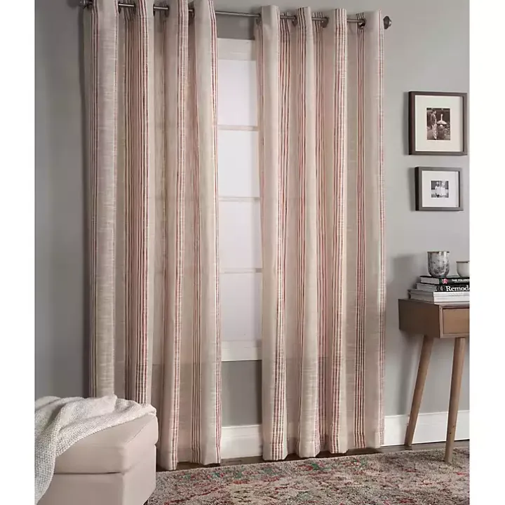 Amber Stripe Single Curtain Panel, 84 in.