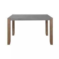 Amber Wood Faux Concrete Top Dining Table