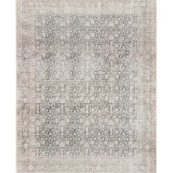 Amelie Black Traditional Washable Area Rug, 7x10