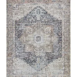 Amelie Navy Blue Classic Washable Area Rug, 8x12