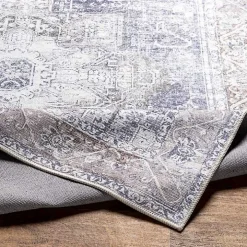 Amelie Navy Blue Classic Washable Area Rug, 8x12