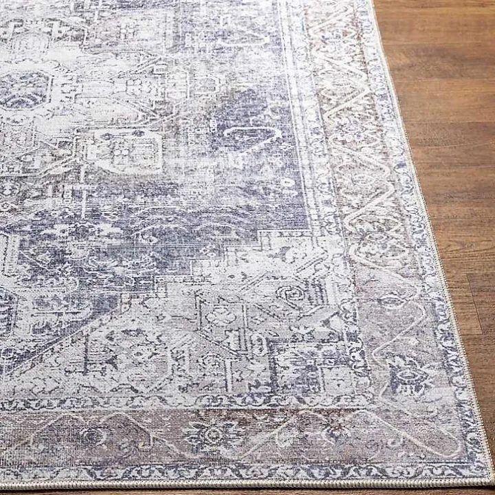 Amelie Navy Blue Classic Washable Area Rug, 8x12