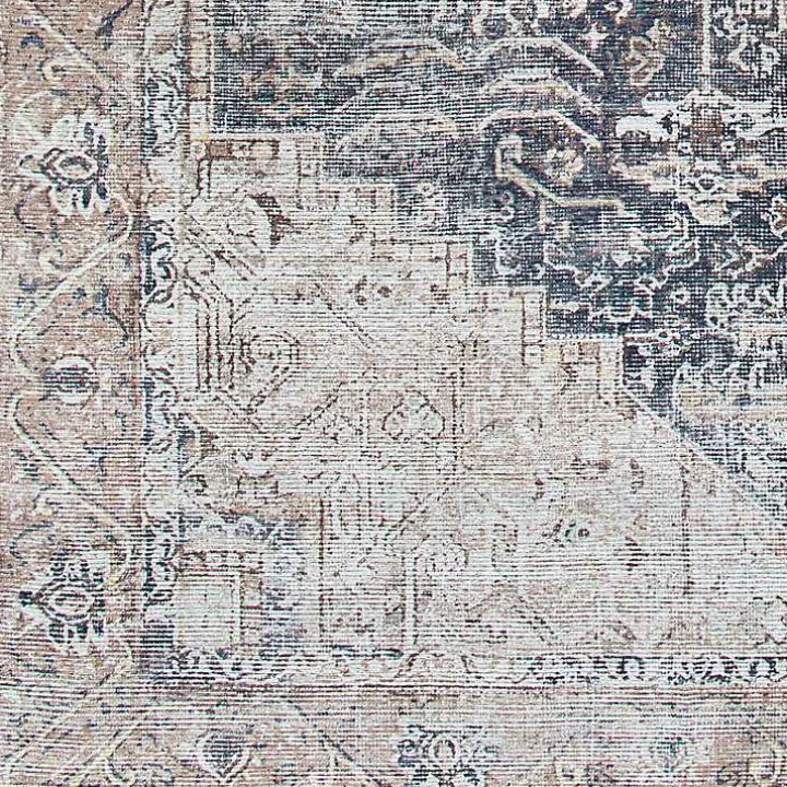 Amelie Navy Blue Classic Washable Area Rug, 8x12