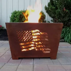 American Flag Box Fire Pit