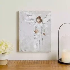 Angel with Bouquet Canvas Art Print