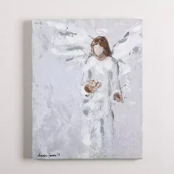 Angel with Bouquet Canvas Art Print