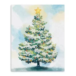 Angelic Christmas Tree Canvas Art Print