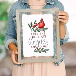 Angels Among Us Cardinal Framed Wall Plaque