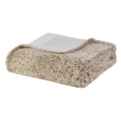 Animal Print Faux Fur Oversized Throw Blanket