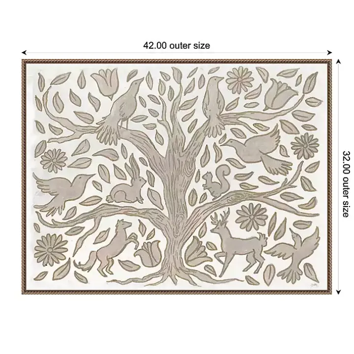 Animal Tree Canvas Art Print, 42x32 in.