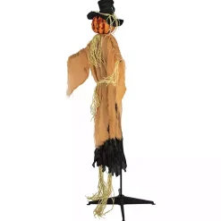 Animated Jack-O-Lantern Scarecrow Decoration