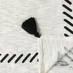 Anna Black And White Diamond Throw